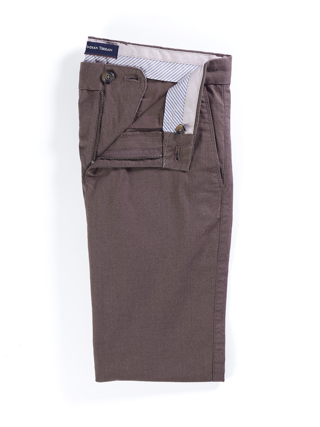 Brown Slim-fit Trouser